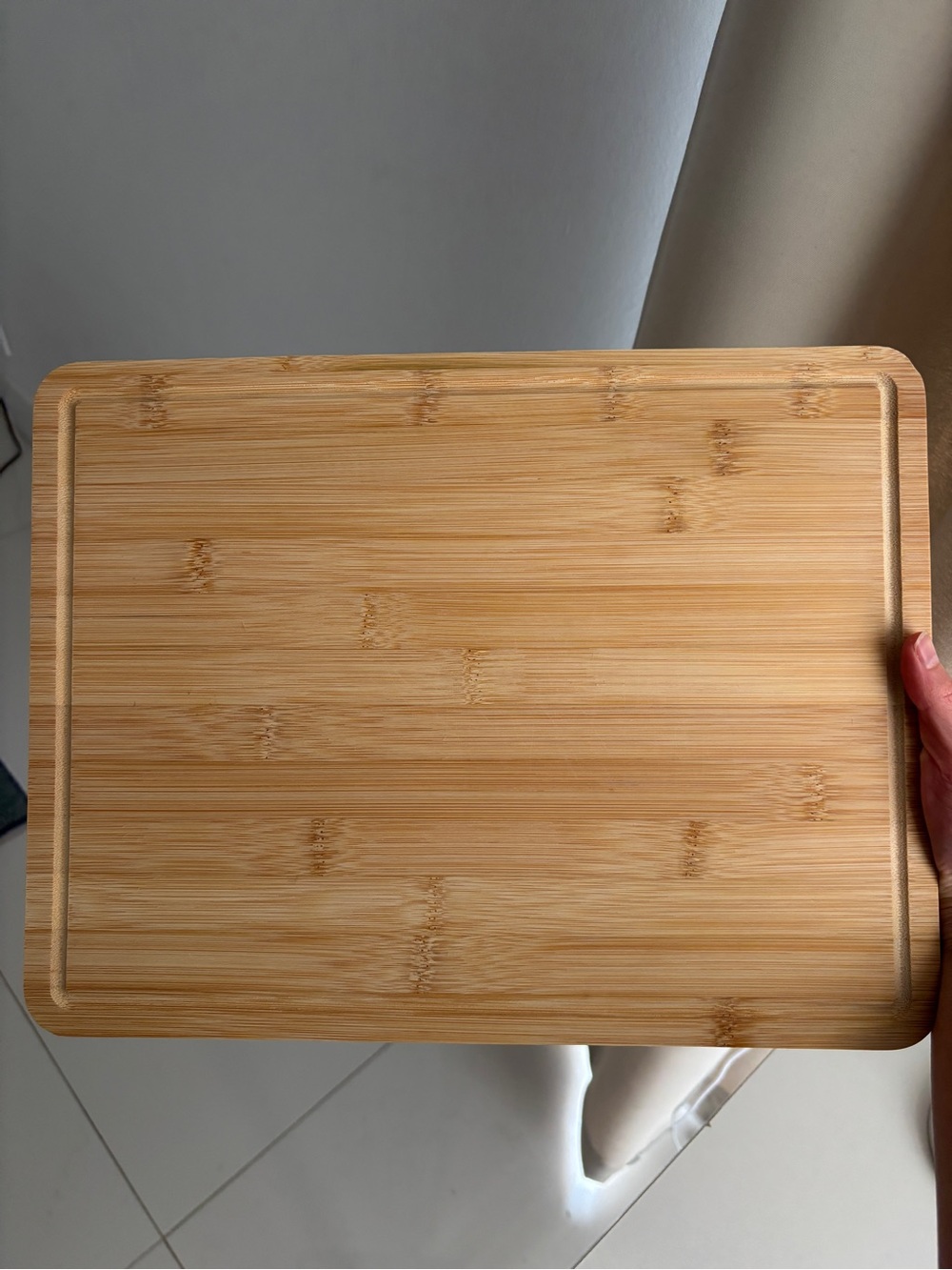 Non-Slip Bamboo Cutting Board